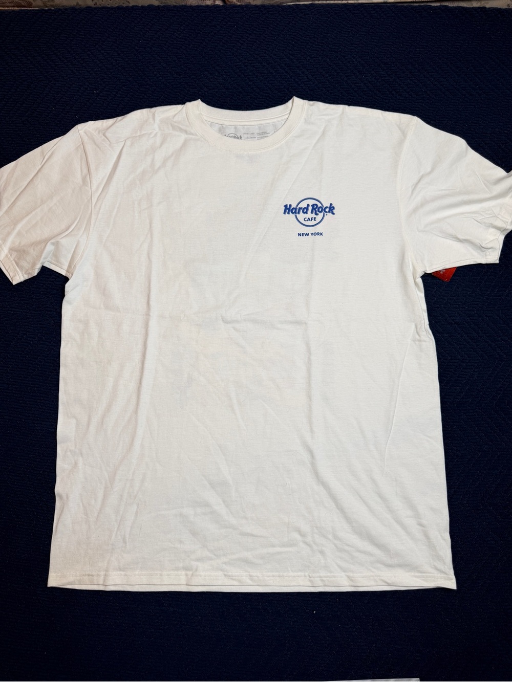 Hard Rock Cafe White Tee with Blue New York Logo